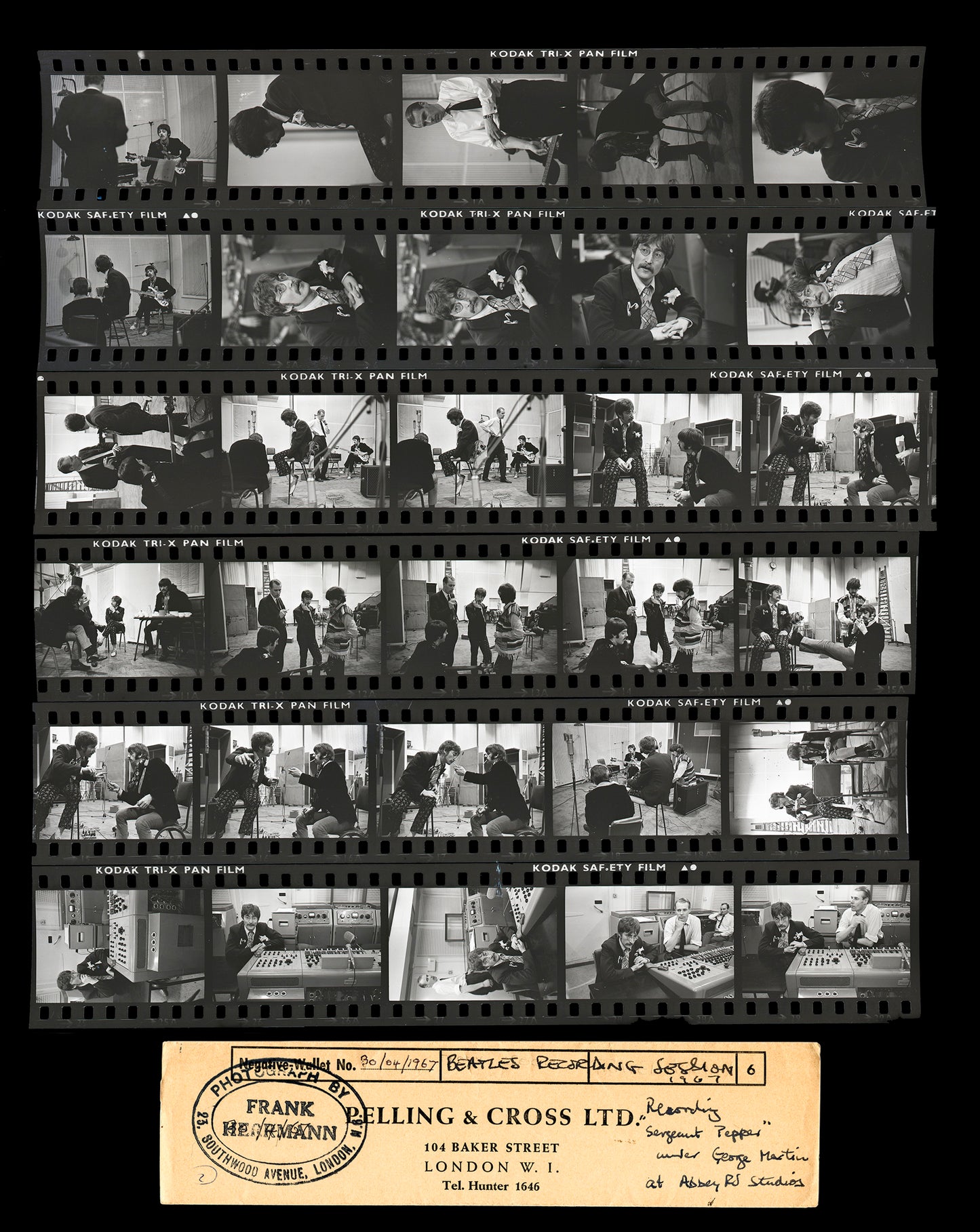 Beatles 'Found', Abbey Road Studios, March 30th, 1967 - 24x32"