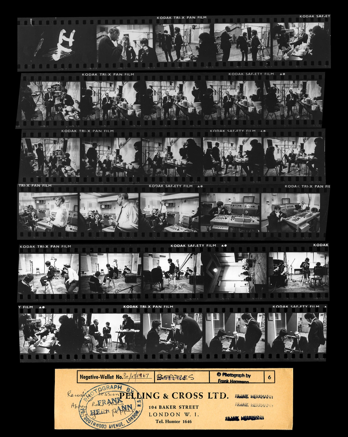 Beatles 'Lost' , Abbey Road Studios, March 30th , 1967 - 35x44"