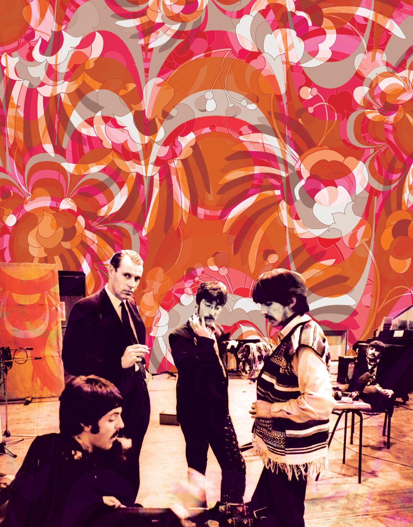 The Beatles at Abbey Road Studios, March 30th 1967 - 'Orange' - 35x44"