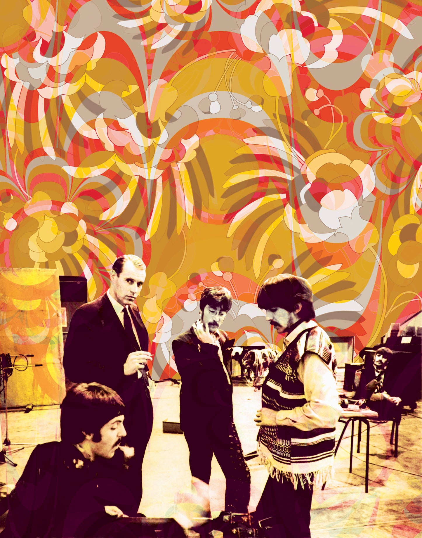 The Beatles at Abbey Road Studios, March 30th 1967 - 'Yellow' - 24x35"