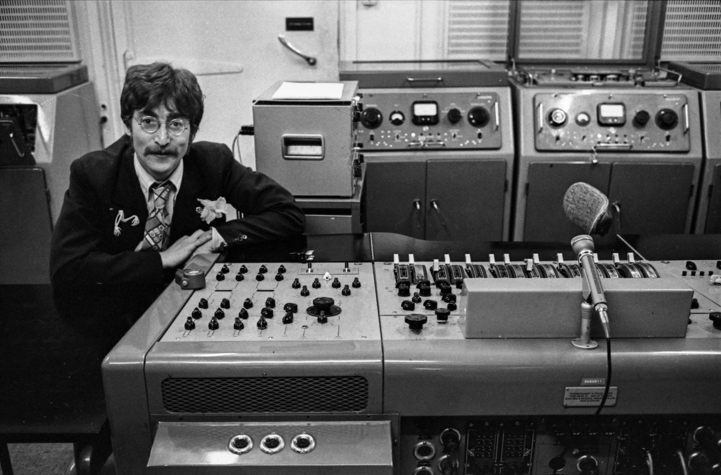 John Lennon in Studio 2, Abbey Road, March 30th 1967 - 'Console' - 25x17"