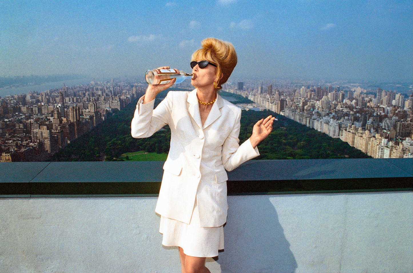 Joanna Lumley filming Ab Fab , NYC, 1994