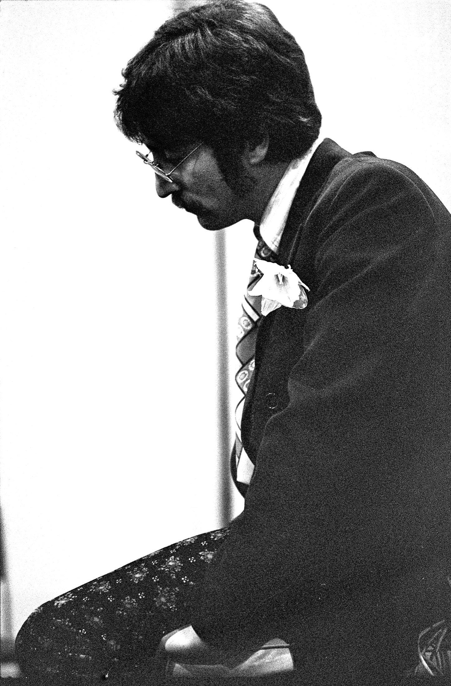 John Lennon at Abbey Road Studios, March 30th 1967 - B/W. 'Profile'