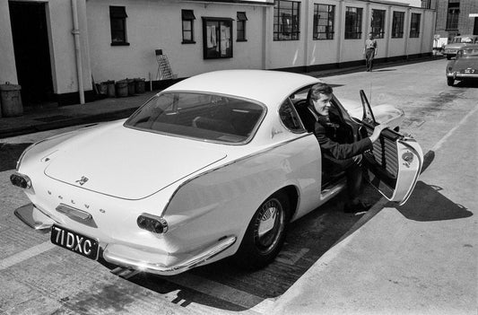 Roger Moore on the Set of the first Episode of The Saint, Elstree Studios 1962 - 'Car' - 25x17"